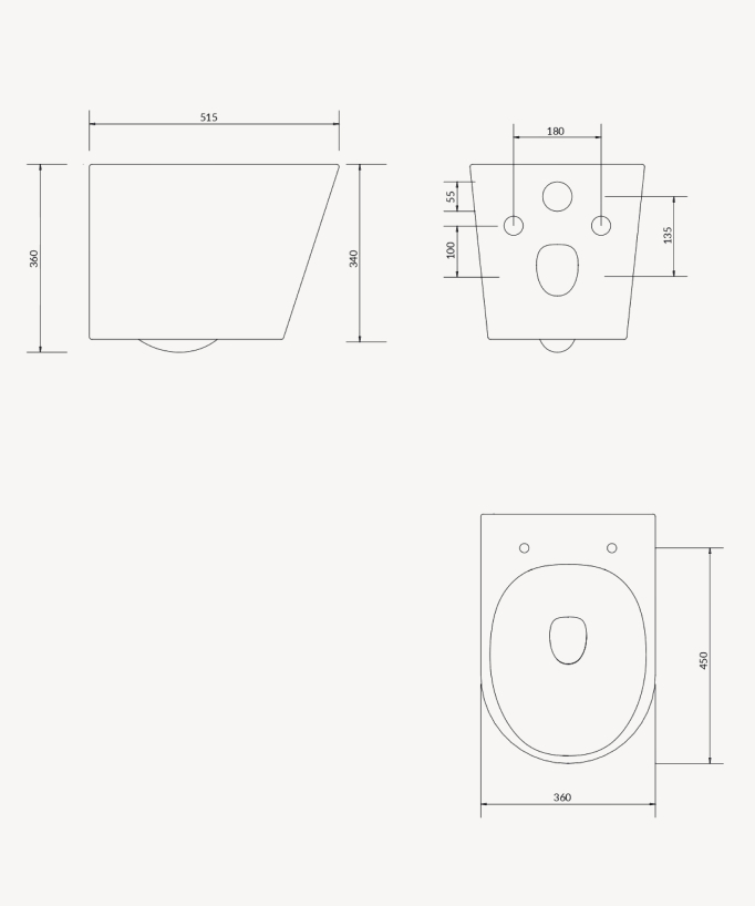 Tampa - WC sospeso con sedile soft-close Bianco lucido