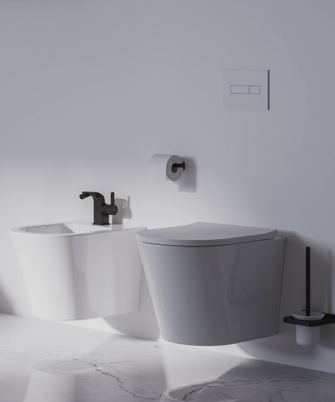 Tampa - Bidet suspendu Blanc brillant