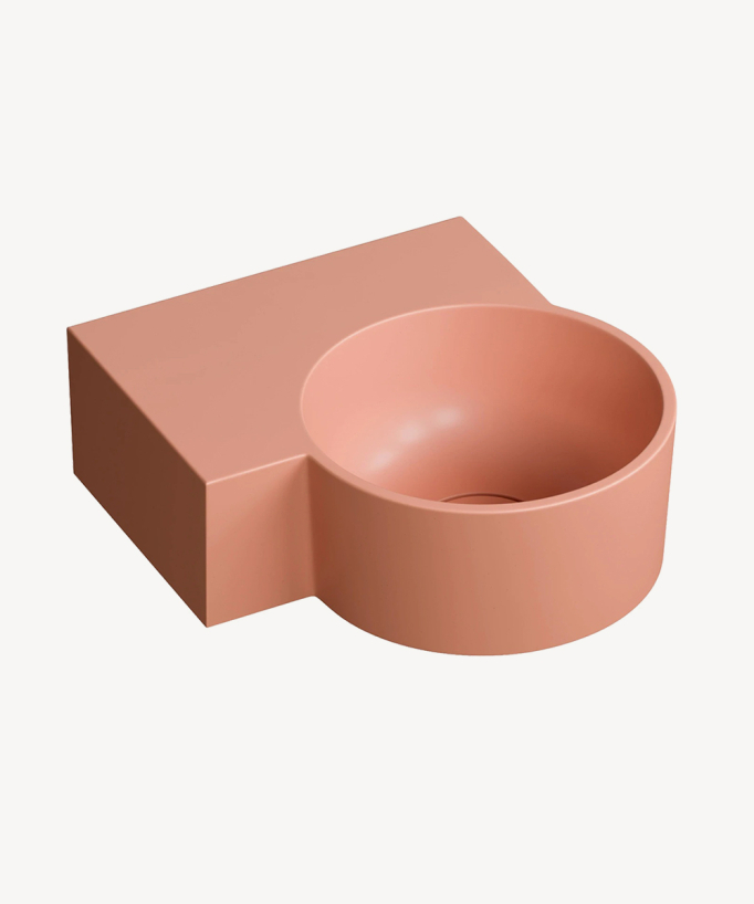 Ovo - Lavamani sospeso rotondo - Corallo