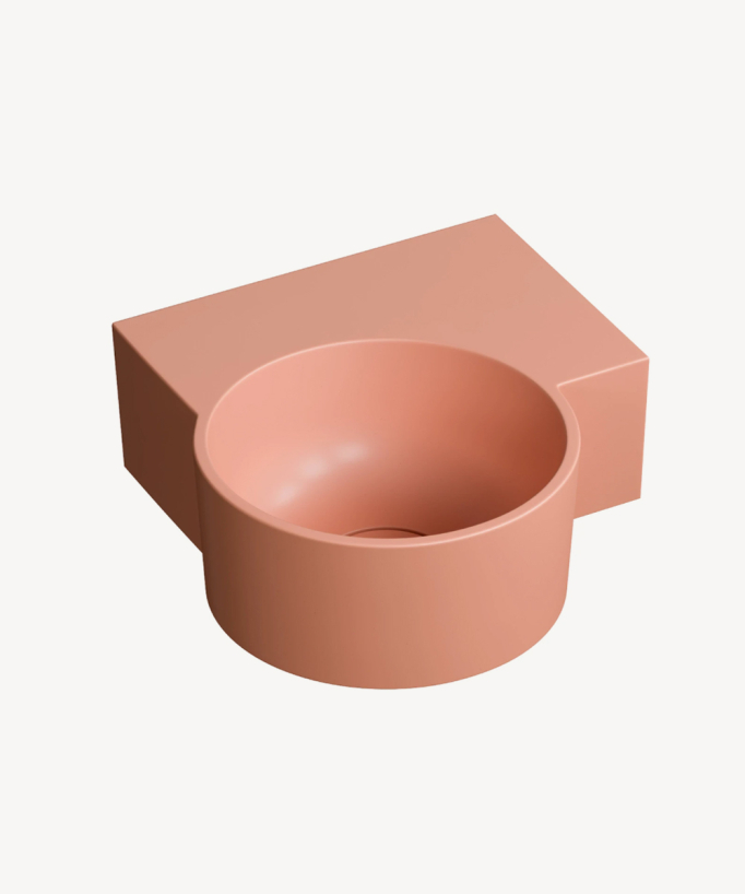 Ovo - Lavamani sospeso rotondo - Corallo