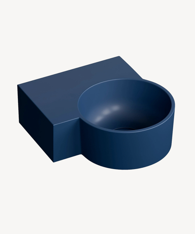 Ovo - Lavamani sospeso rotondo - Blu