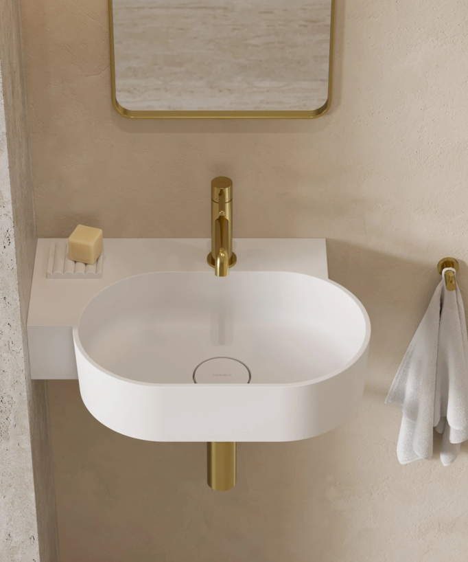 Ovo - Lavabo sospeso - Bianco opaco