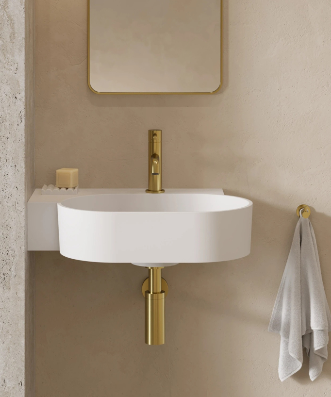 Ovo - Lavabo sospeso - Bianco opaco
