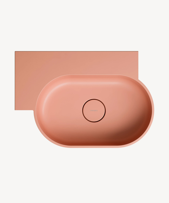 Ovo - Lavabo sospeso - Corallo