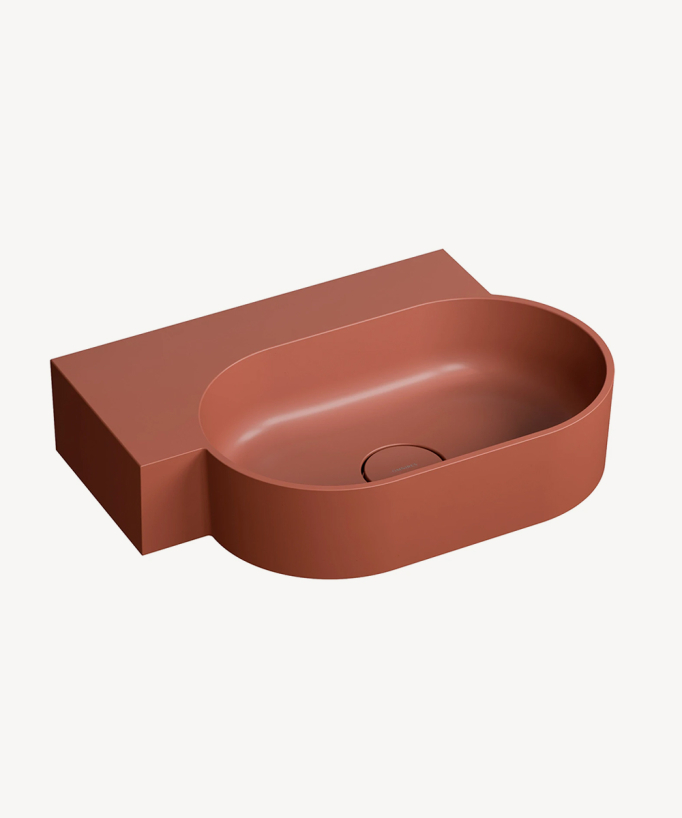 Ovo - Lavabo sospeso - Terracotta