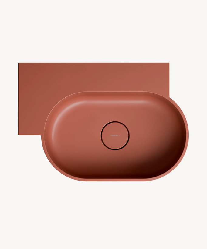 Ovo - Lavabo sospeso - Terracotta