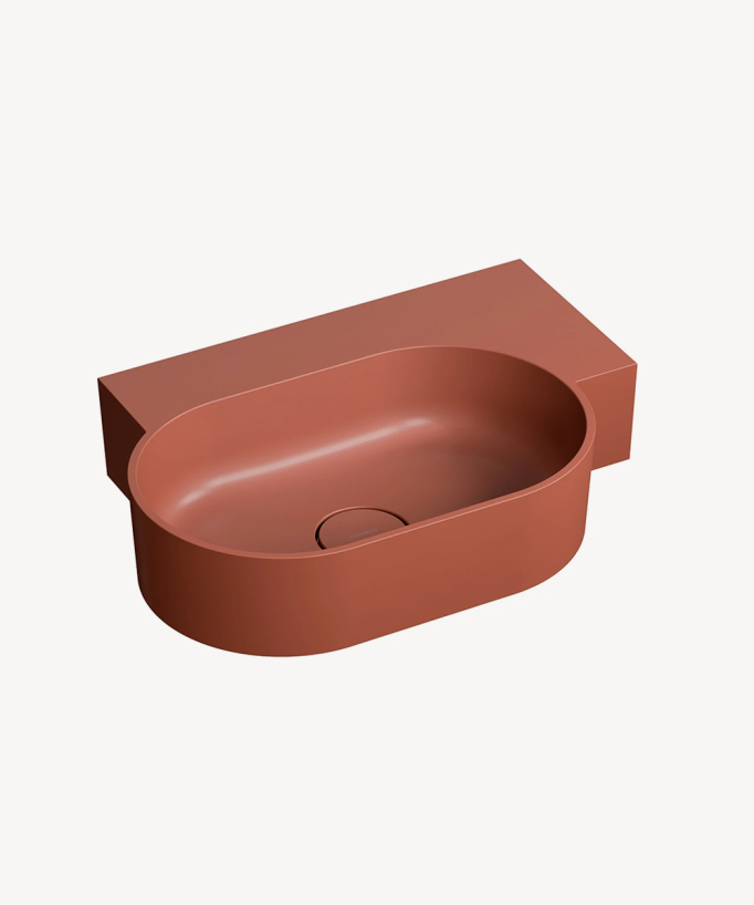 Ovo - Lavabo sospeso - Terracotta