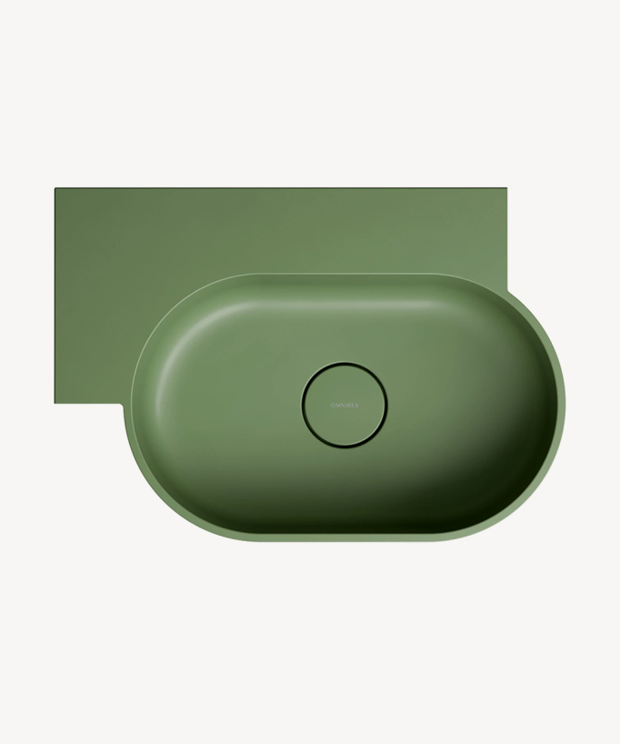Ovo - Lavabo sospeso - Verde Oliva