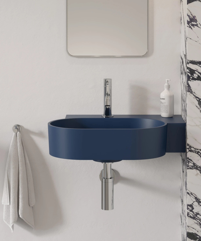 Ovo - Lavabo sospeso - Blu