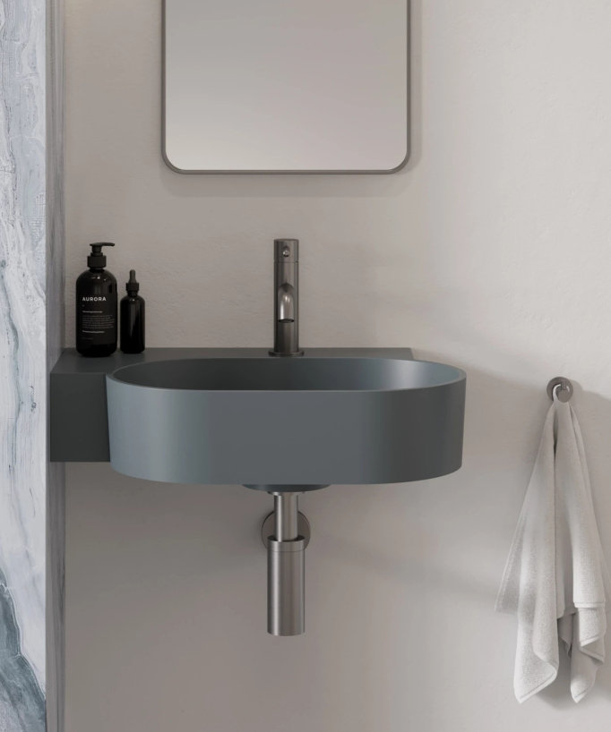 Ovo - Lavabo sospeso - Grigio