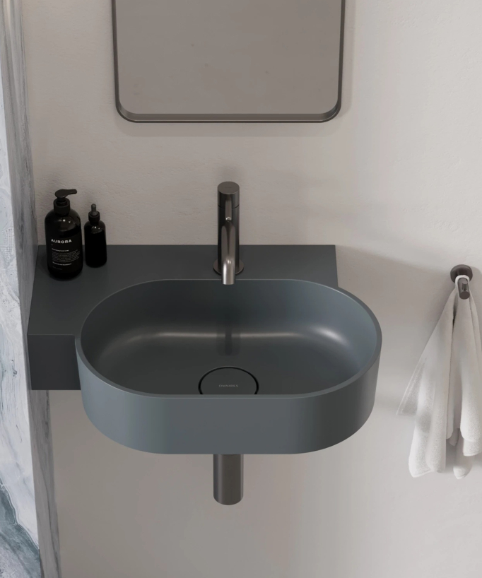 Ovo - Lavabo sospeso - Grigio