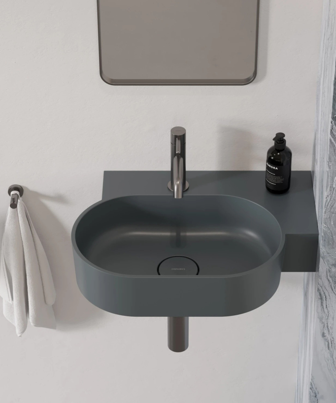 Ovo - Lavabo sospeso - Grigio