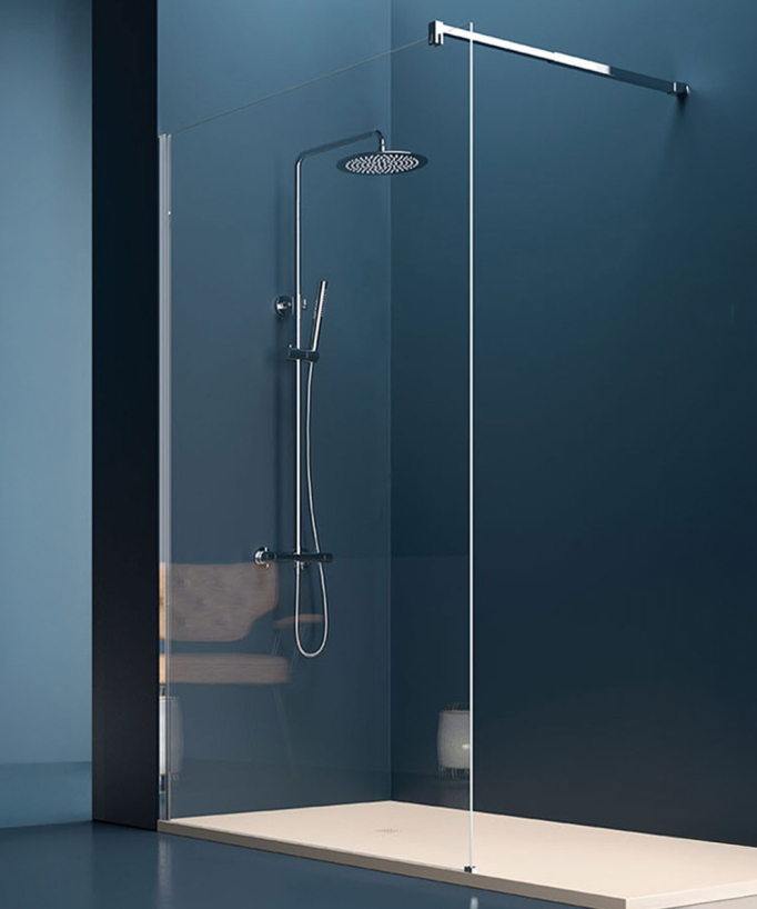 Parete doccia fissa Cromo, Serie Fix - small