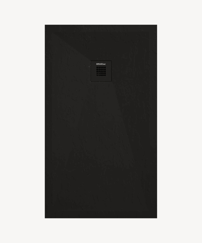 Piatto doccia nero effetto ardesia Stone Plus, griglia colorata - small