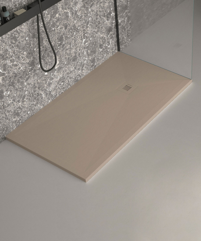 Piatto doccia moka effetto ardesia Stone Plus