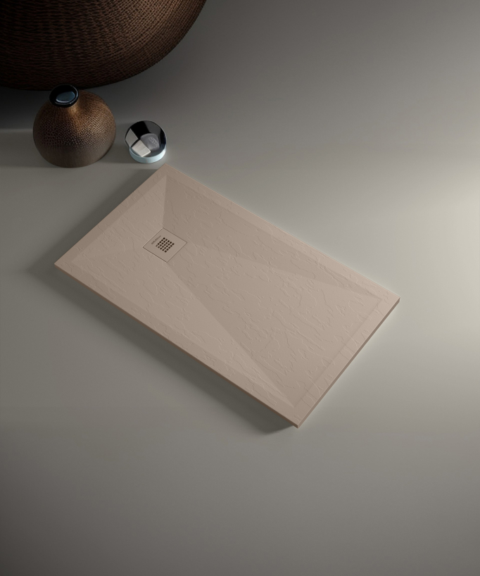 Piatto doccia moka effetto ardesia Stone Plus