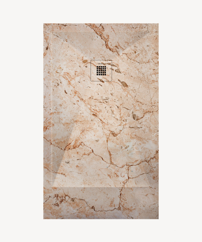 Piatto doccia Diaspro, finitura Liscia Stone 3D, griglia colorata - small