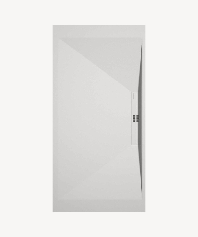 Piatto doccia Bianco, Lisse Stone SIDE, griglia colorata - small