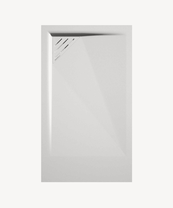 Piatto doccia Bianco, finitura Liscia Stone MIO, griglia colorata - small