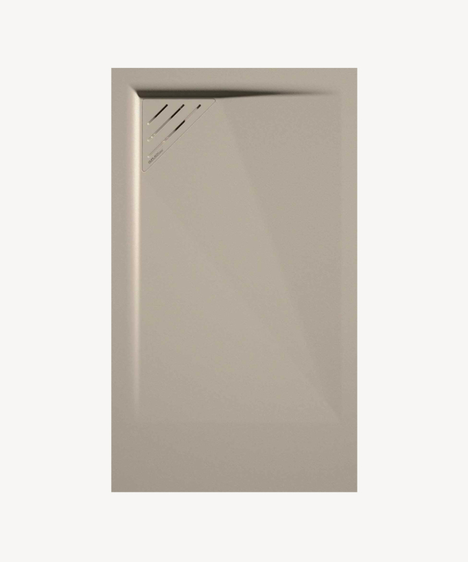 Piatto doccia Crème, finitura Liscia Stone MIO, griglia colorata - small