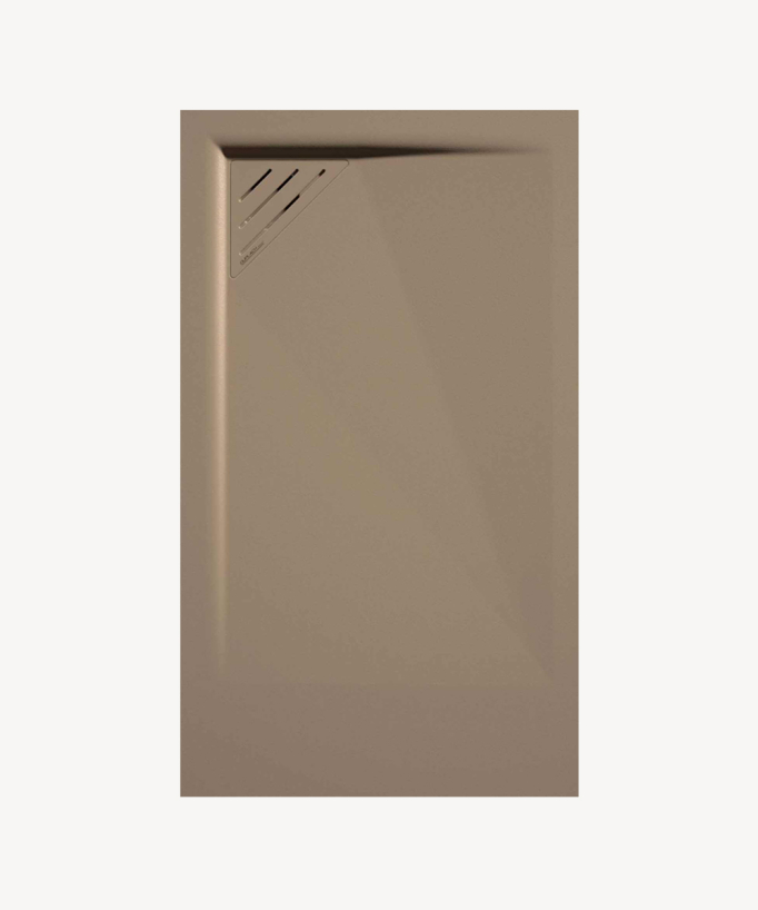 Piatto doccia Moka, finitura Liscia Stone MIO, griglia colorata - small