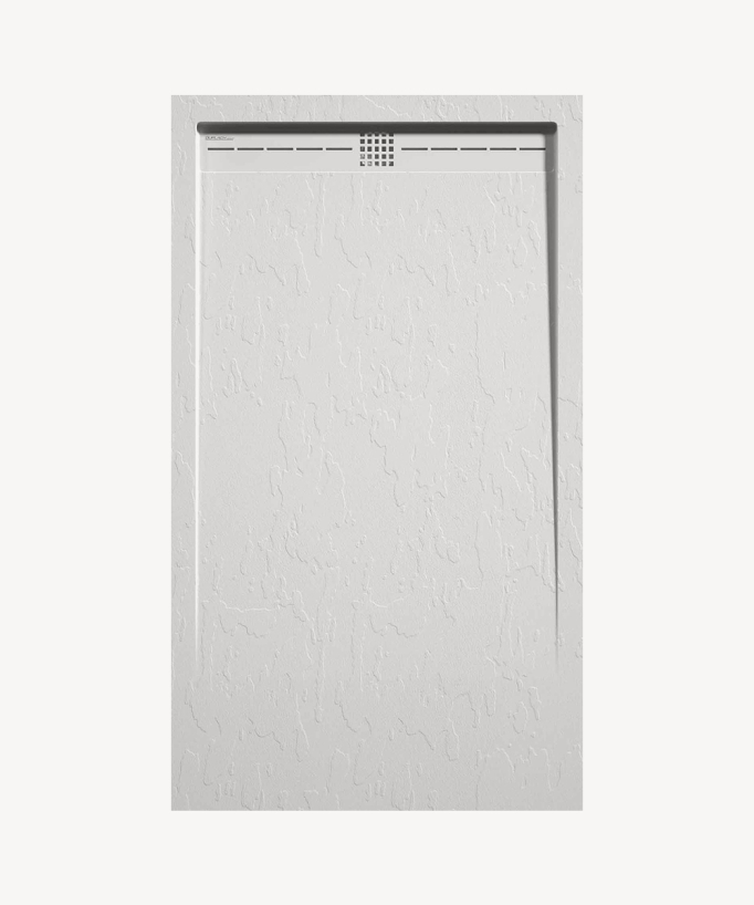 Piatto doccia Bianco, finitura Ardesia Stone CACH, griglia colorata - small