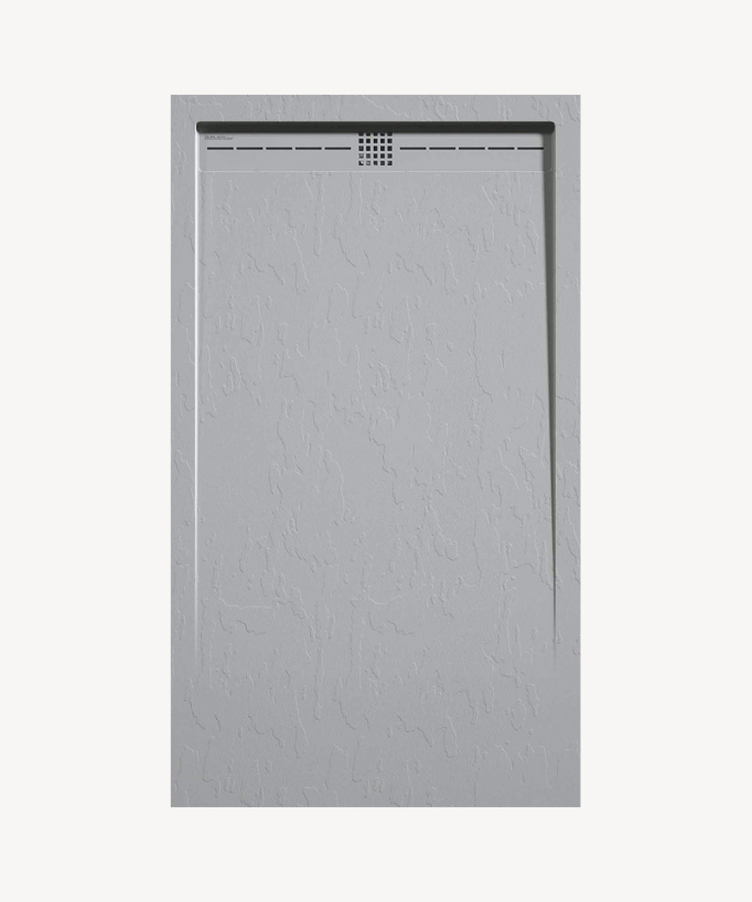 Piatto doccia Grigio 7035, finitura Ardesia Stone CACH, griglia colorata - small