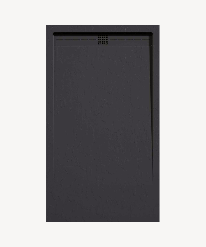 Piatto doccia Antracite, finitura Ardesia Stone CACH, griglia colorata - small