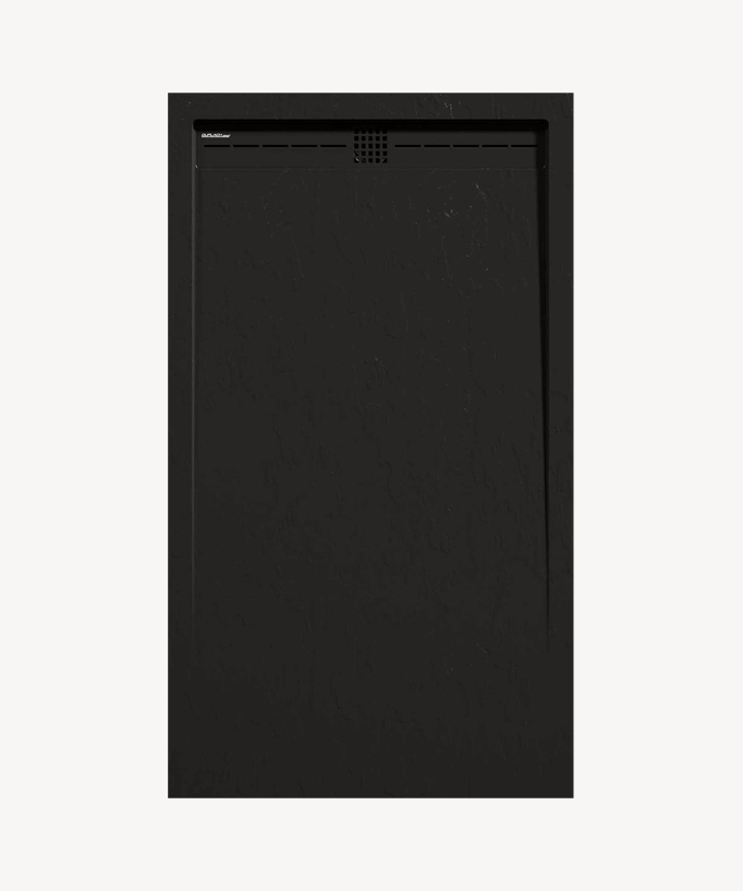 Piatto doccia Nero, finitura Ardesia Stone CACH, griglia colorata - small