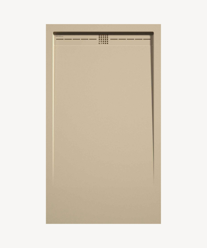 Piatto doccia Crème, finitura Liscia Stone CACH, griglia colorata - small