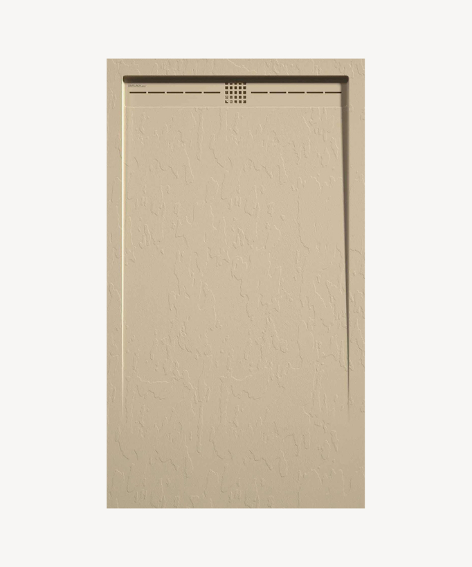 Piatto doccia Crema, finitura Ardesia Stone CACH, griglia colorata - small