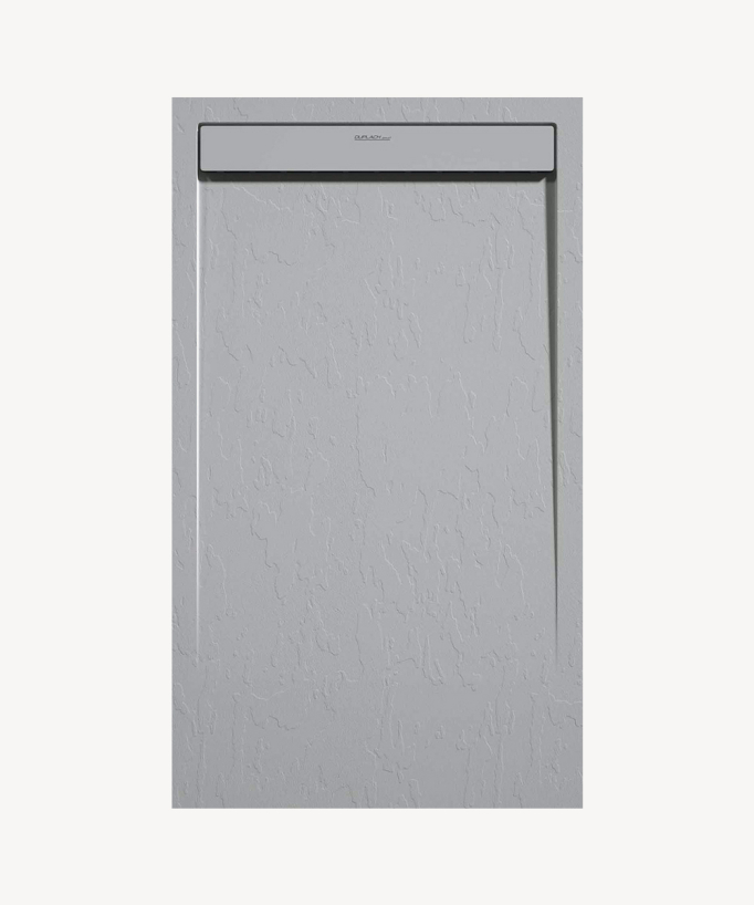 Piatto doccia Grigio 7035, finitura Ardesia Stone SMART, griglia colorata - small