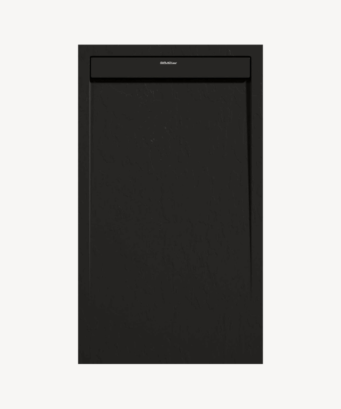 Piatto doccia Nero, finitura Ardesia Stone SMART, griglia colorata - small