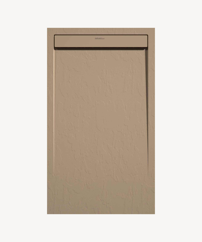 Piatto doccia Moka, finitura Ardesia Stone SMART, griglia colorata - small