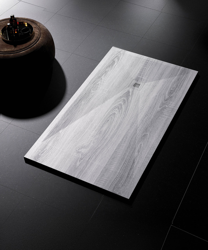 Piatto doccia Vintage, finitura Liscia Stone 3D, griglia colorata