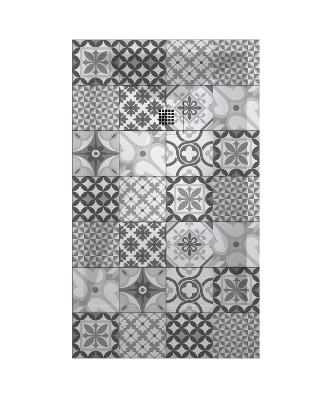 Piatto doccia BN Hydraulic, finitura Liscia Stone 3D, griglia colorata - small