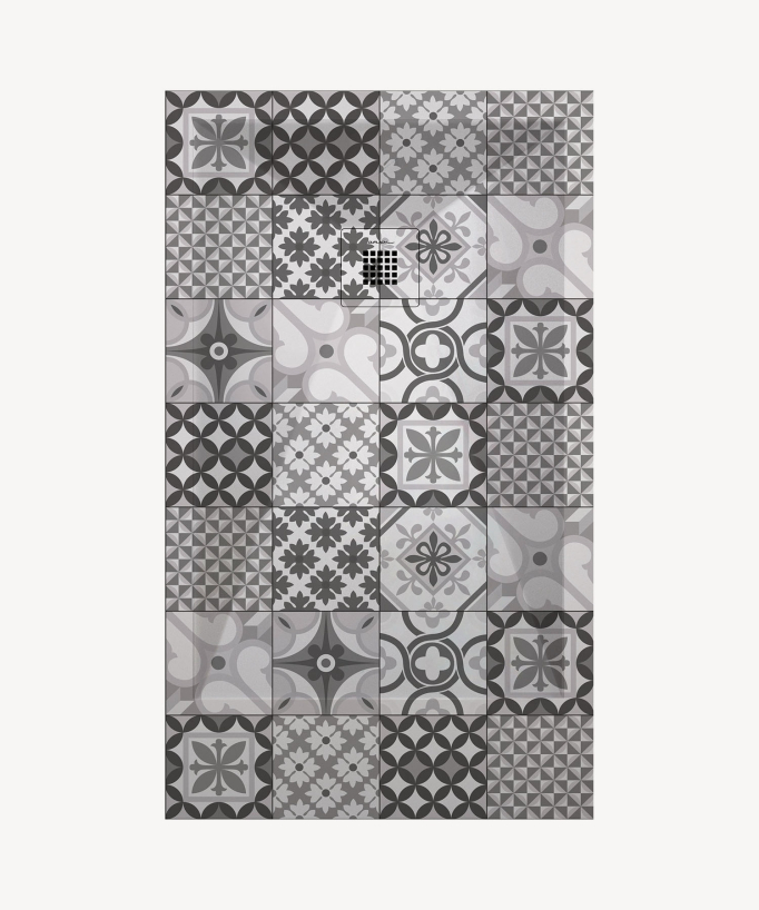 Piatto doccia BN Hydraulic, finitura Liscia Stone 3D, griglia colorata - small