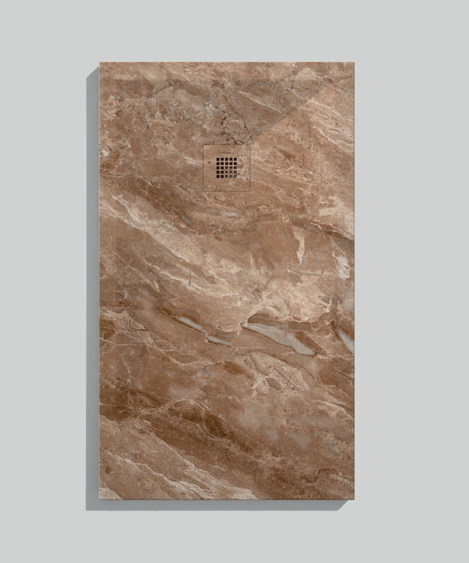 Piatto doccia Empereur chiaro, finitura Liscia Stone 3D, griglia colorata - small
