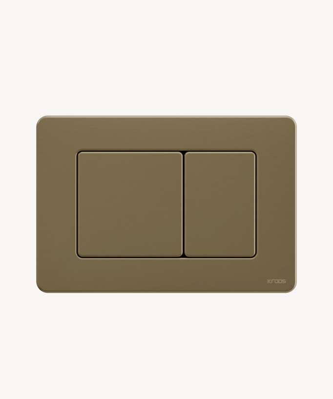 Placca di comando in acciaio per cassetta Sigma Geberit, Oro spazzolato - small