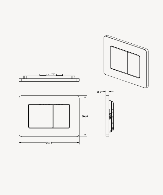 Plaque de déclenchement en acier pour bâti-support Sigma Geberit