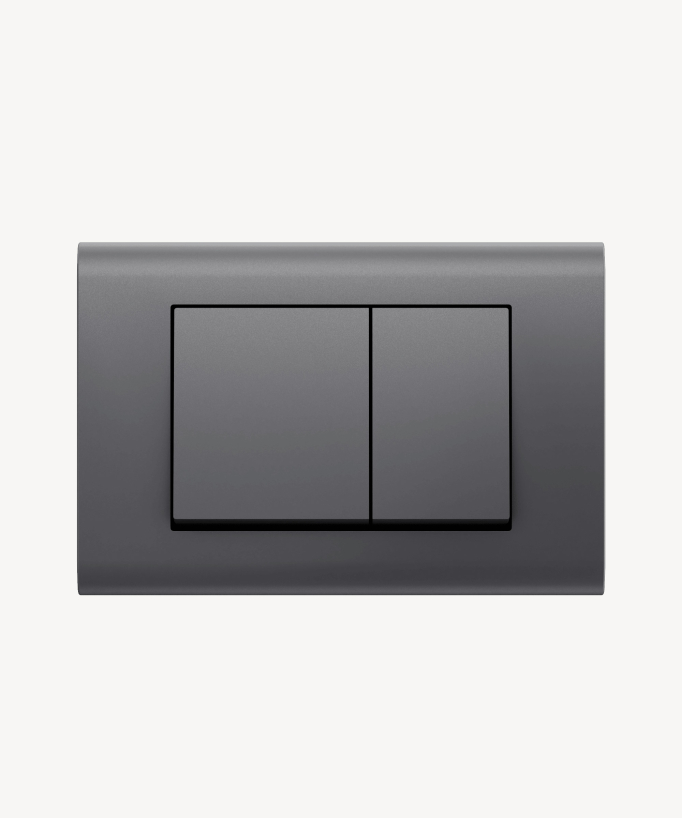 Plaque de commande avec double touche compatible avec Sigma Geberit