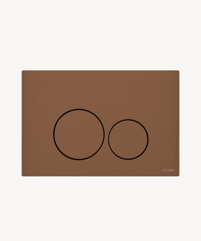 Placca di comando doppio tasto in acciaio inox per cassetta Sigma Geberit - Oro rosa spazzolato - small