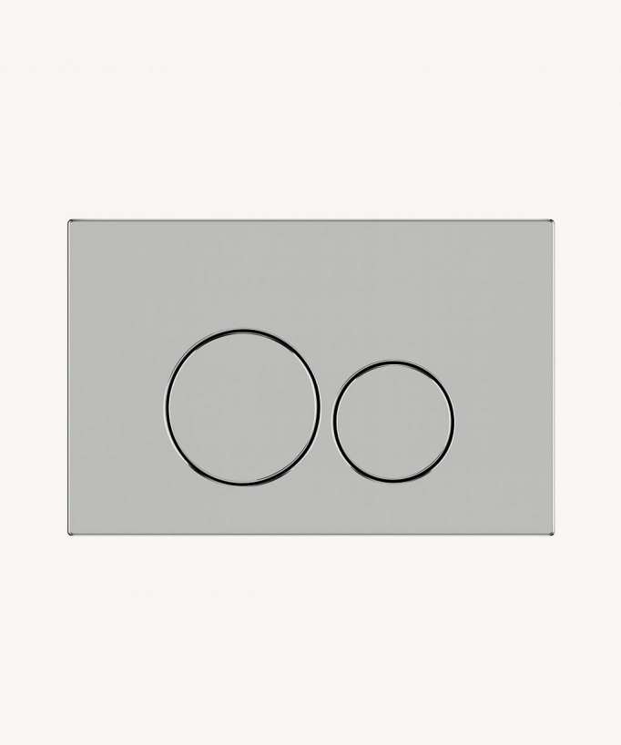 Placca di comando doppio tasto in acciaio inox per cassetta Sigma Geberit - Cromata
