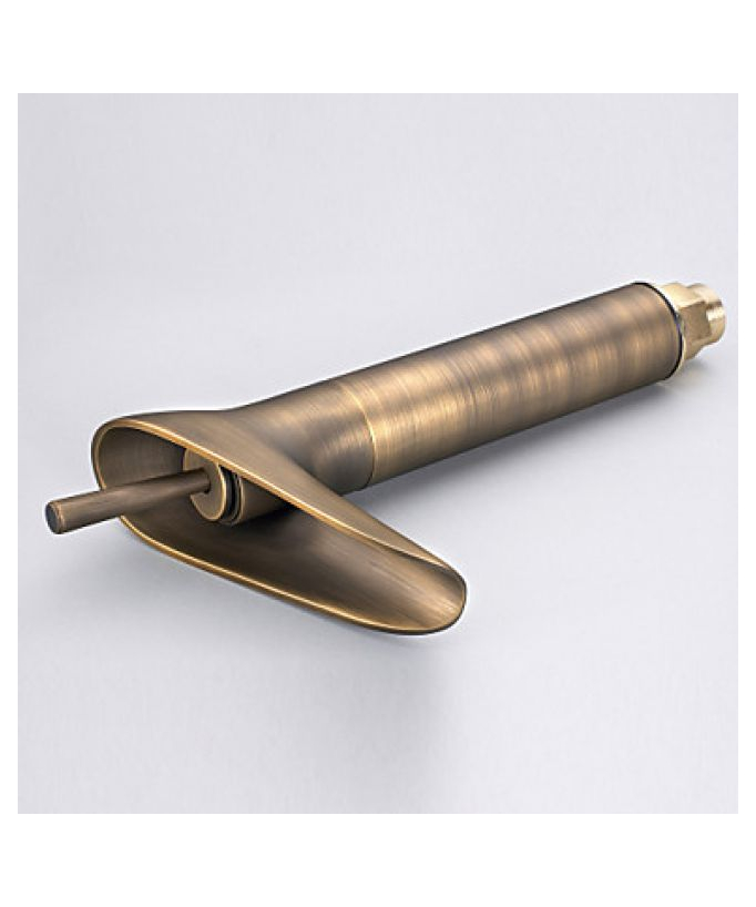 Miscelatore lavabo a cascata, stile vintage finitura bronzo