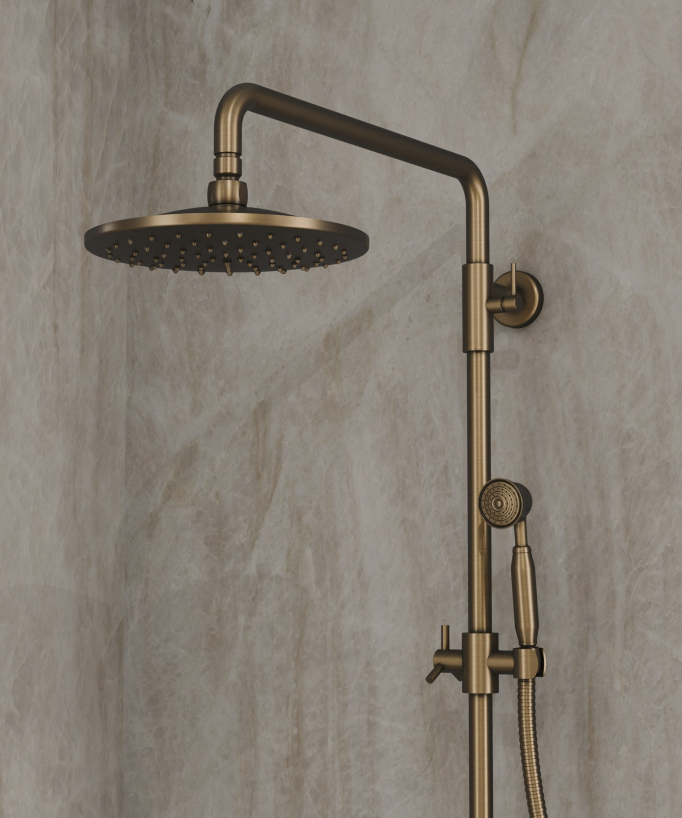Colonne de douche mélangeur style antique - Finition bronze Rome