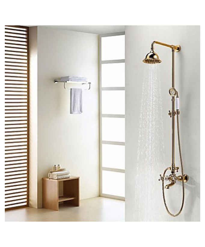 Robinet de douche et baignoire en Ti-PVD