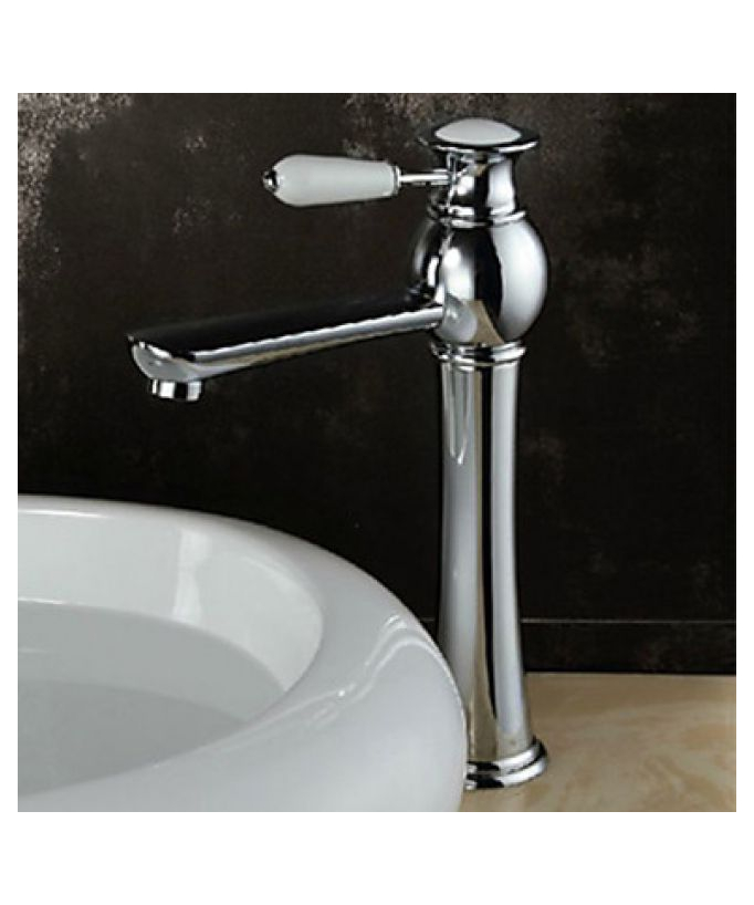 Rubinetto lavabo monocomando, finitura cromo