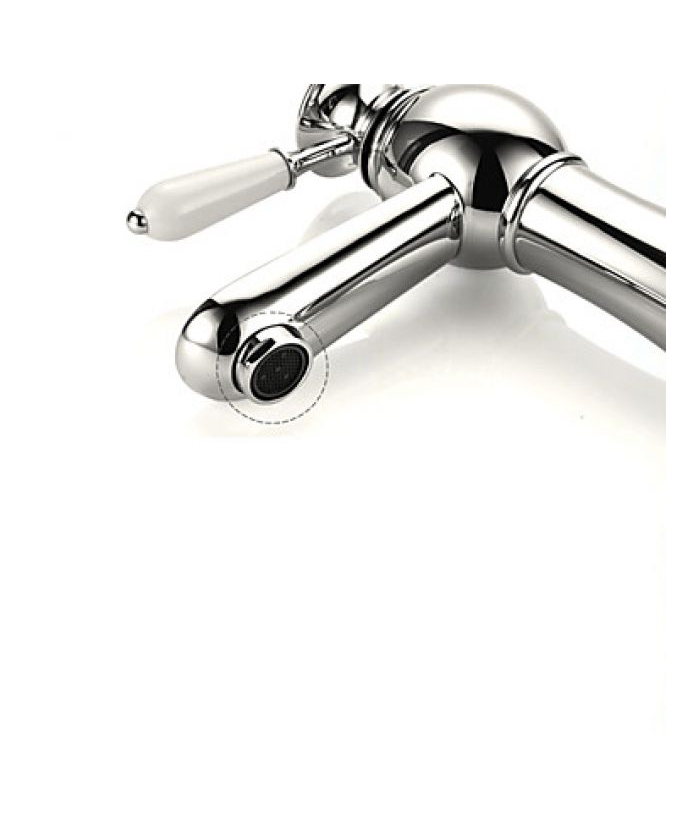 Rubinetto lavabo monocomando, finitura cromo