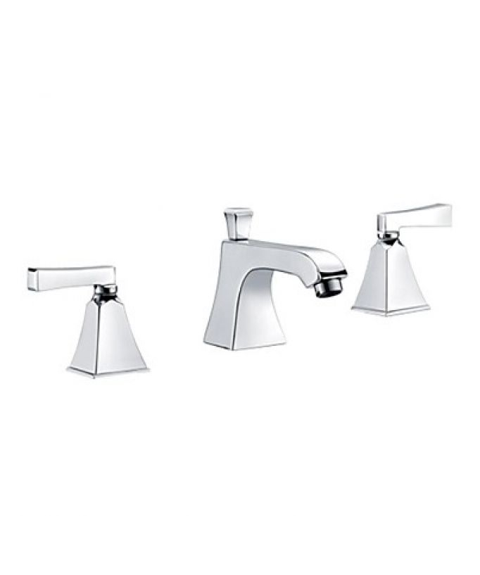 Rubinetto lavabo vintage 3 fori, cromato - small