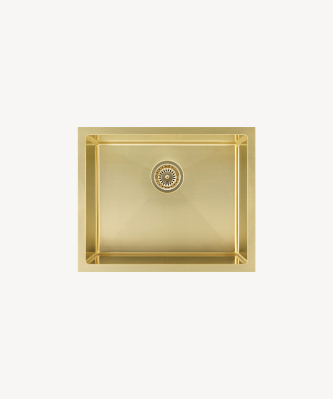 Lavello singolo 550 mm - ottone spazzolato - Ohia